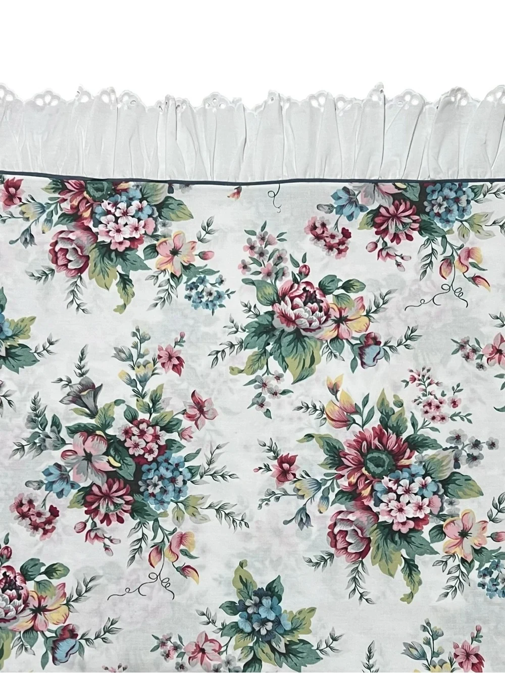 Vtg Cottagecore TWIN 2 Sheets Flat Fitted Ruffled Grandmillennial Shabby Cottage